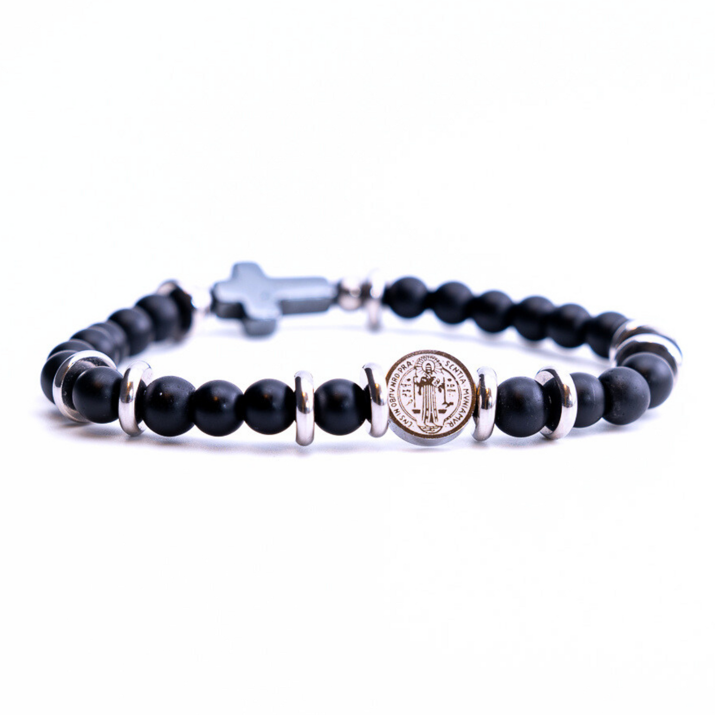 Black Onyx Saint Benedict Bracelet (6mm) Side