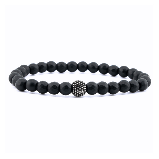 Onyx Black Matte Bracelet (6mm) Side