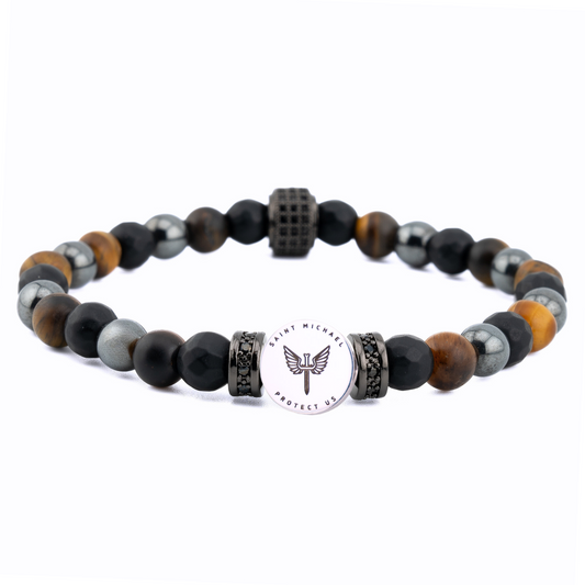 Triple Protection Saint Michael Archangel Bracelet Bracelet (6mm), side view