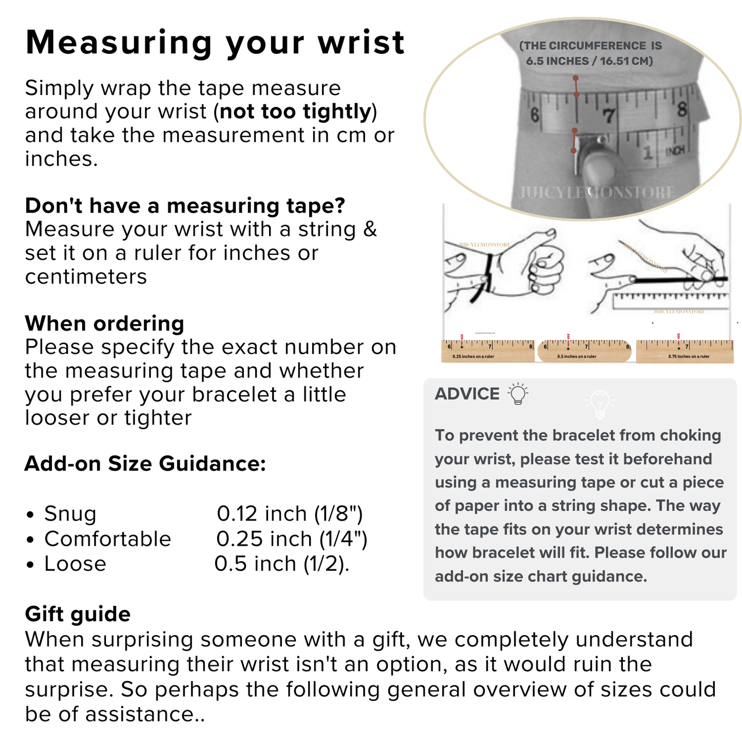 Wrist Measurement Instructions