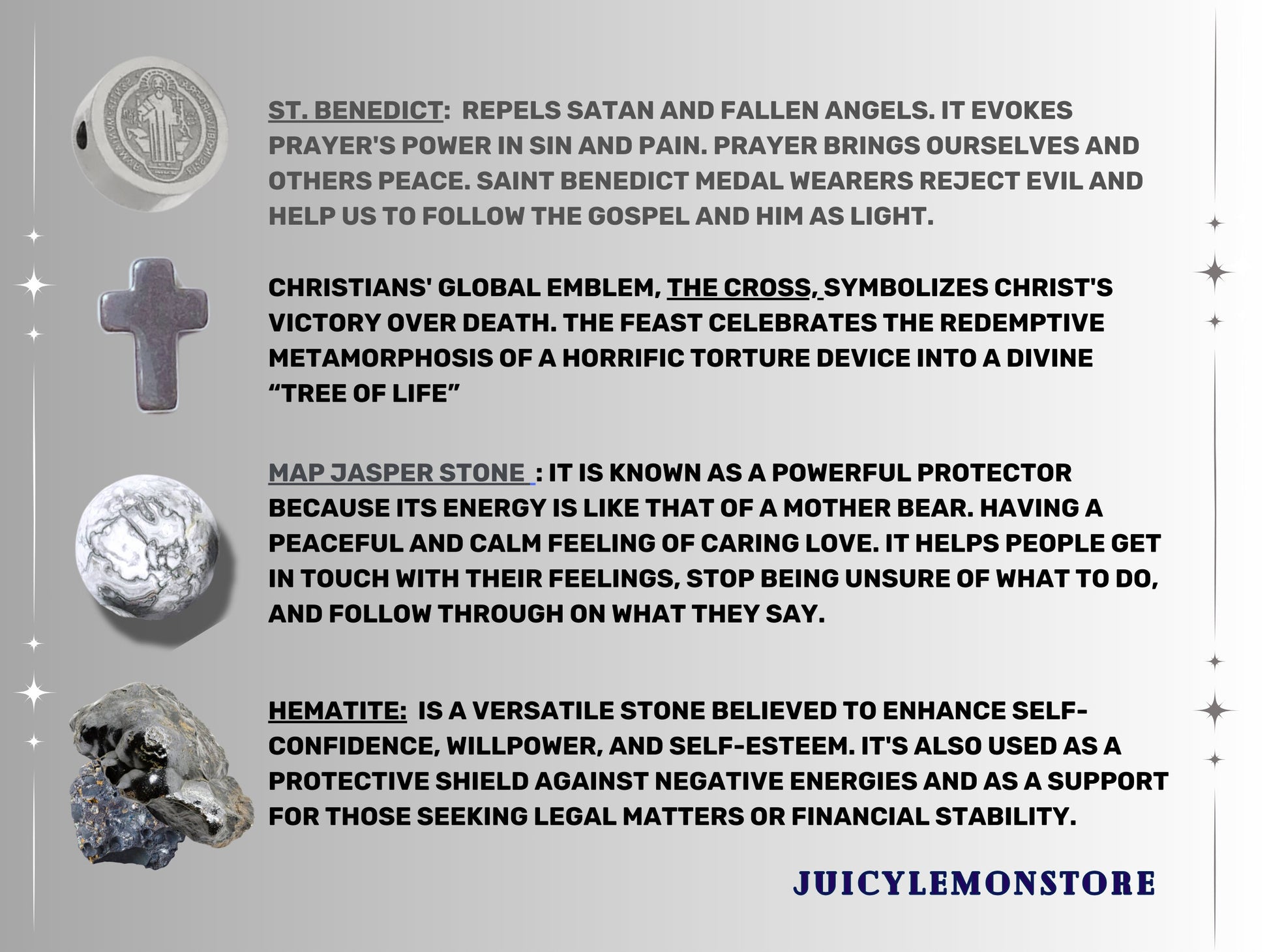 St Benedict Stainless Steel Medal & Frosted Map Jasper Protection Bracelet for men. Catholic gift for him/her/unisex Religious gem bracelet