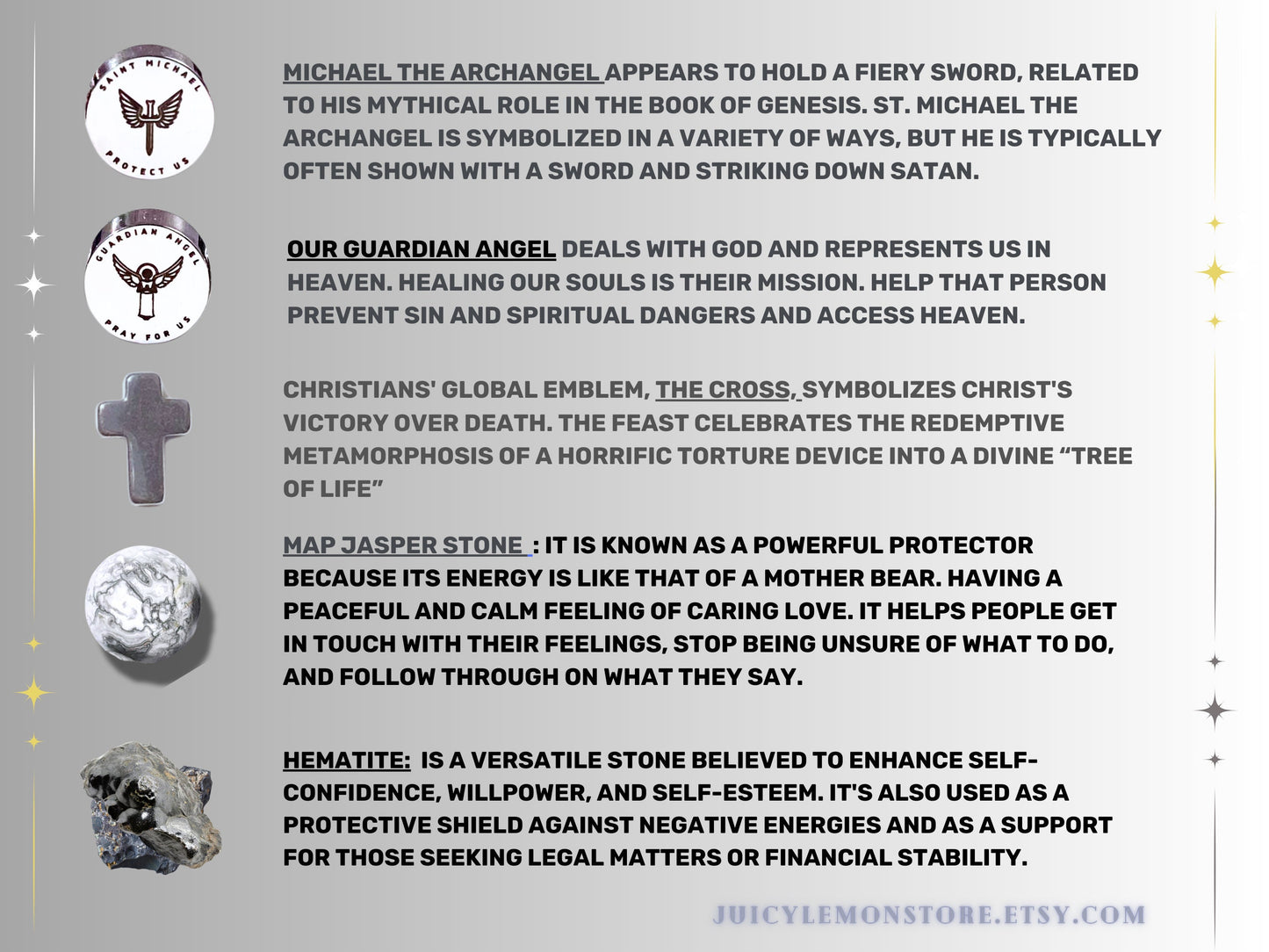 St Michael Archangel & Guardian Angel Double Sided Steel Medal, Protection Bracelet Catholic Gifts For Him, Frosted Map Stone Jasper