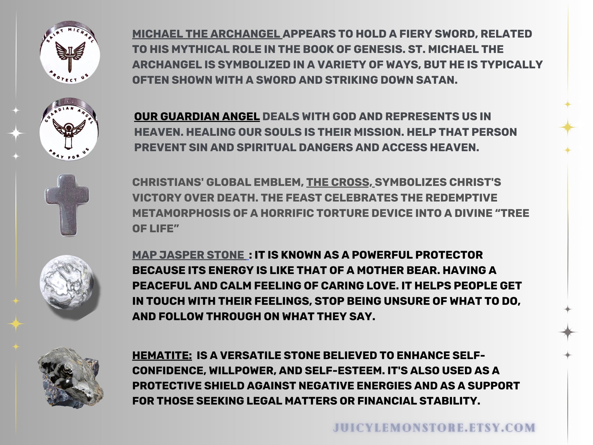 St Michael Archangel & Guardian Angel Double Sided Steel Medal, Protection Bracelet Catholic Gifts For Him, Frosted Map Stone Jasper