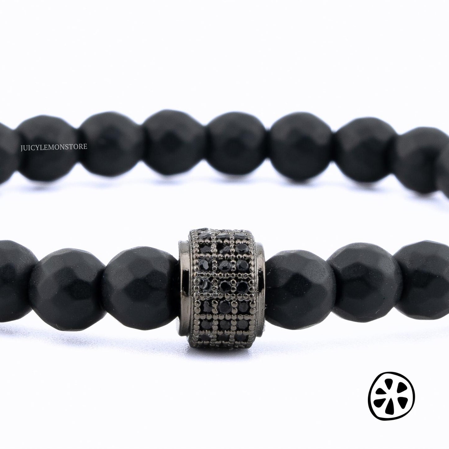 Matte Black Onyx Protection Bracelet for Men. Gemstone spiritual gifts for him & her, Unisex